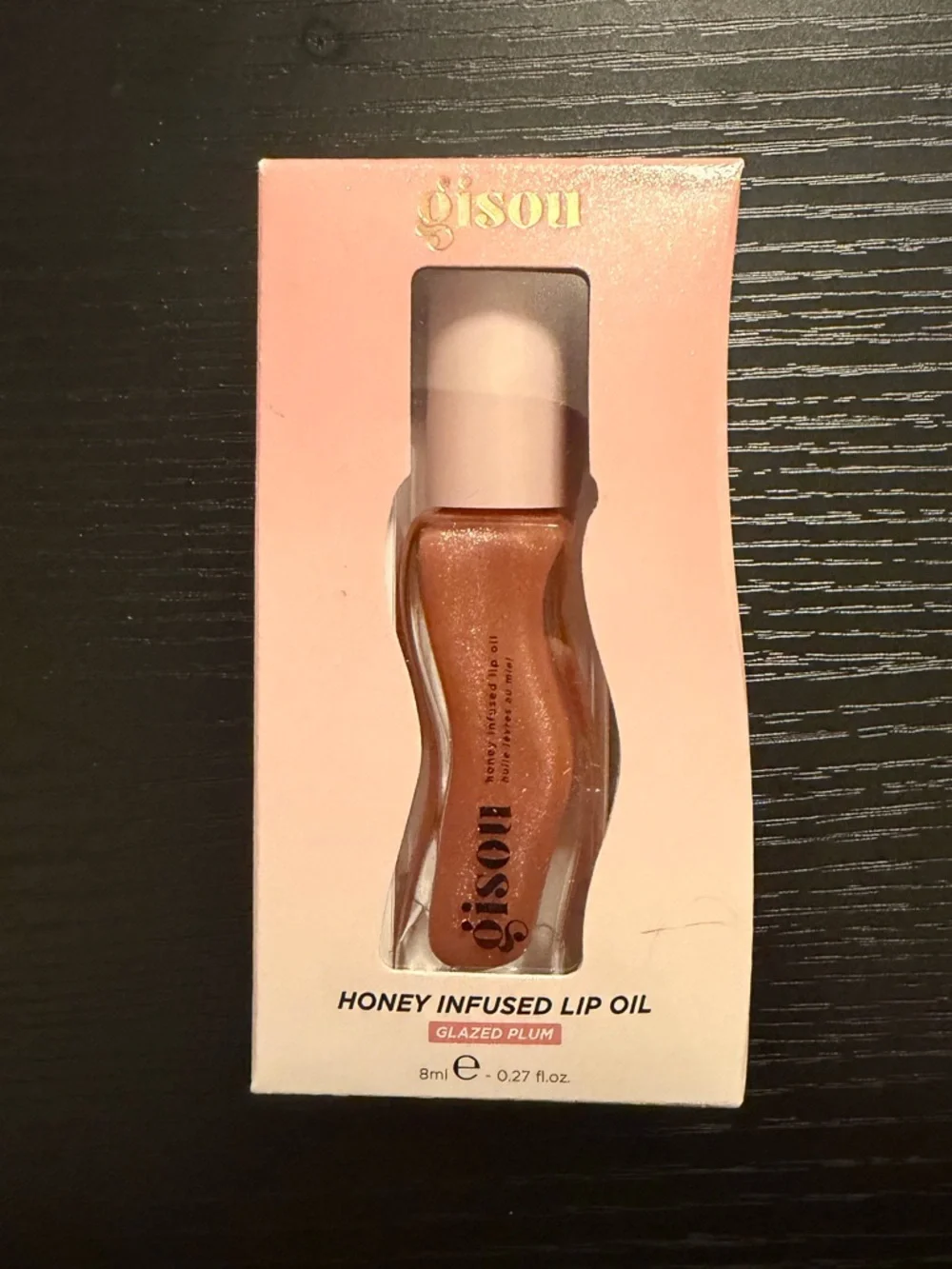 Gisou Honey Infused Lip Oil Glazed Plum NIB Full Size 8ml